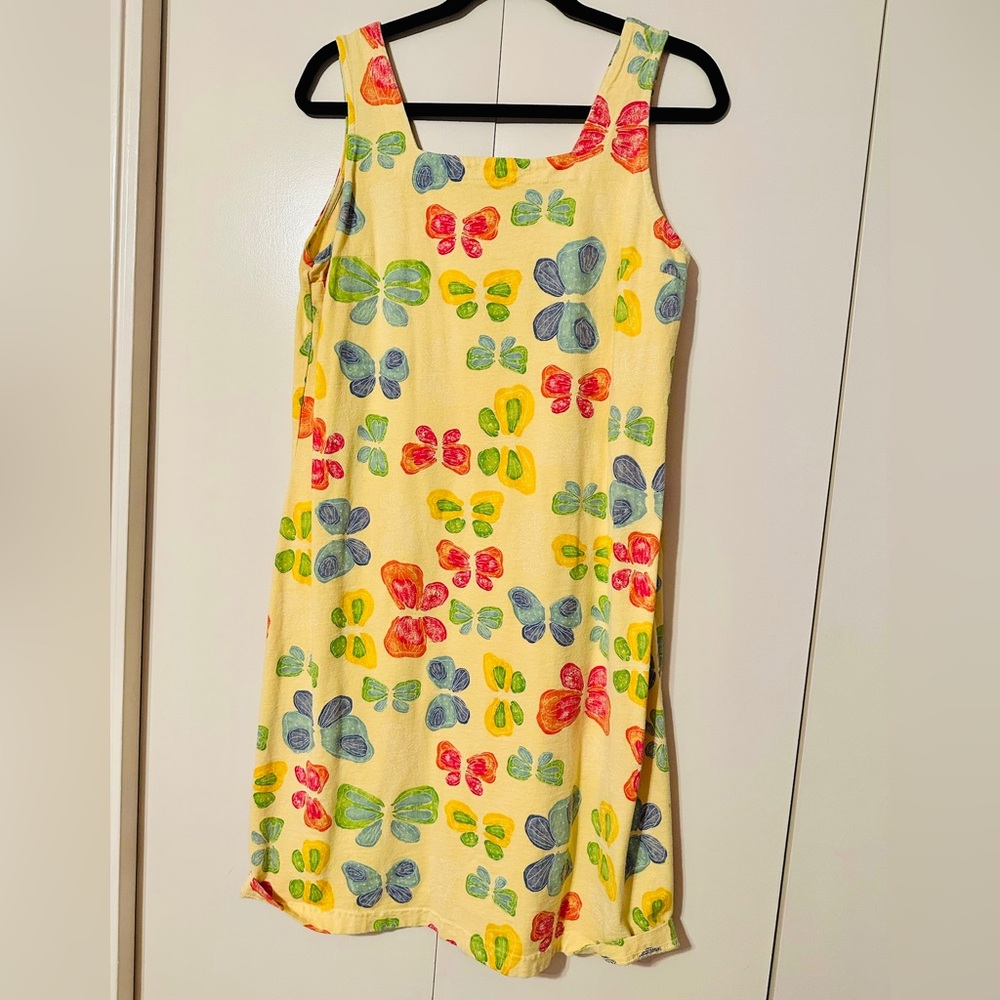 Fresh Produce Yellow Butterfly Chemise Dress Size XLarge